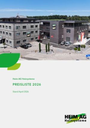 Titelbild Preisliste 2026 Heim AG Heizsysteme