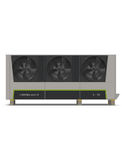 Heim Luft-Wasser-Wärmepumpe LWKMa pro H 10 – 150kW mit aktiver Kühlung